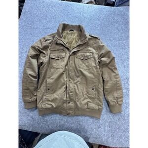 Graphene Heated Apparel Jacket Mens Large Brown Sherpa Lined Heated Workwear